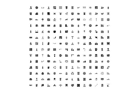 Black Glyph Icon Collection: Creating a Library of Minimal Black Outline Icons