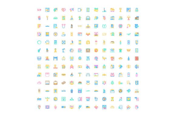 Collection of Diverse Flat Design Outline Icons: A Smart Choice for Modern Design Projects