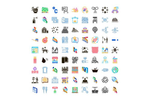 Collection of Diverse Icon Signs Represe: A Versatile Toolkit for Modern Design Needs