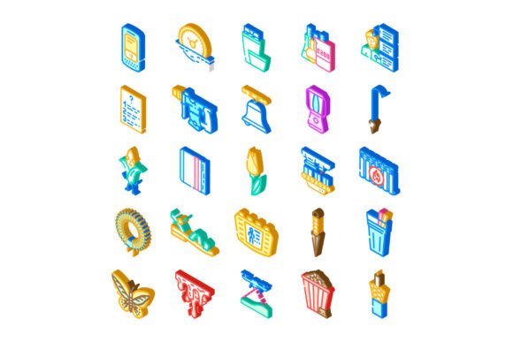 Collection of Various Isometric Icons Il: Choosing and Using Smartly