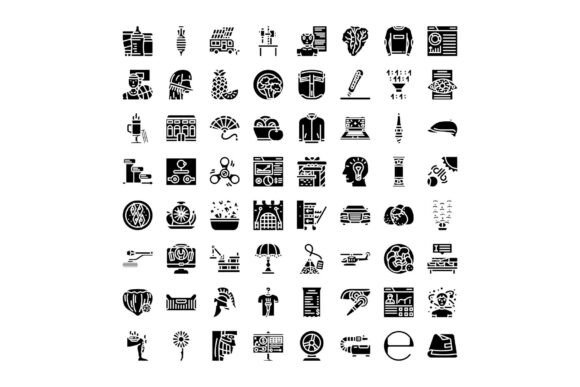 Diverse Collection of Black Glyph Line I: A Smart Choice for Modern Digital Design