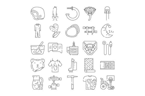 Diverse Everyday Objects and Abstract Co Icons