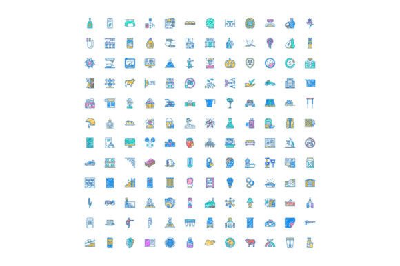 Diverse Icon Set for Business & Technology Themes