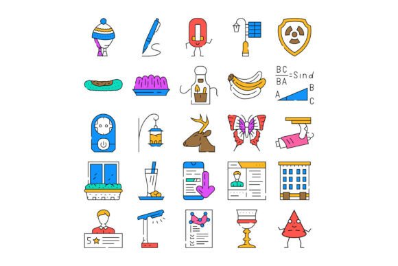 Diverse Vector Line Icons for Modern Design Needs