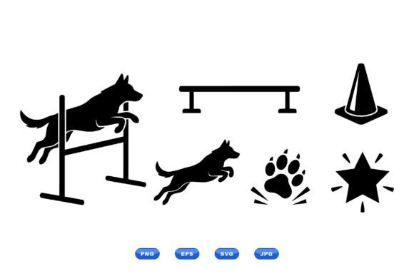 Dog Agility SVG Icons Pack