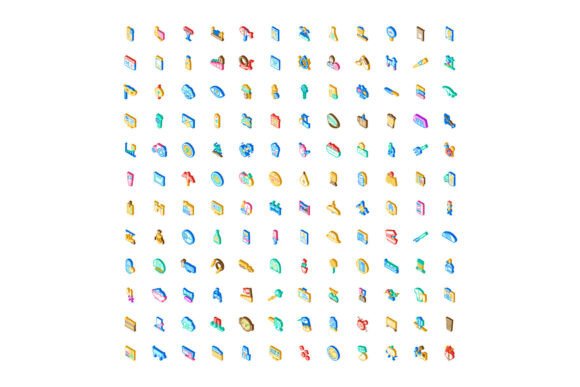 Enhancing Visual Communication with the Isometric Icon Collection Representing D