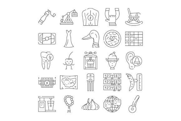Essential Line Art Icons for Modern Design Projects