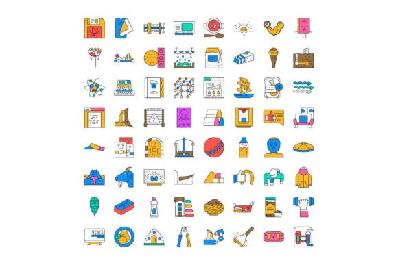 Flat Colored Line Icons Fo: A Practical Resource for Modern Visual Design