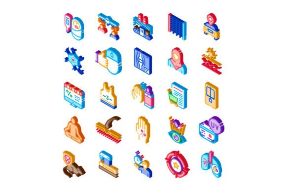 Isometric Icons for Health: A Versatile Visual Resource for Modern Design