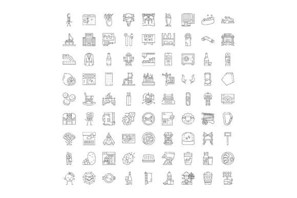 Line Art Icons Representing Various Objects: The Minimalist Design Trend Shaping Modern UI/UX