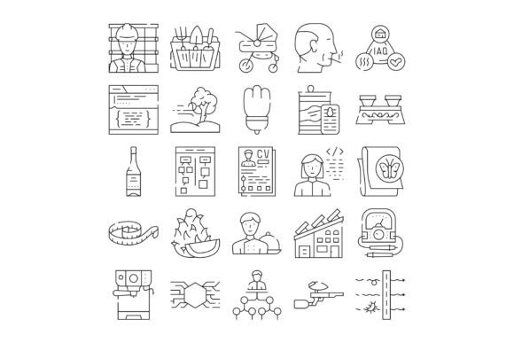 Line Icons Projecting Diverse Occupation: A Visual Language for Modern Design Needs