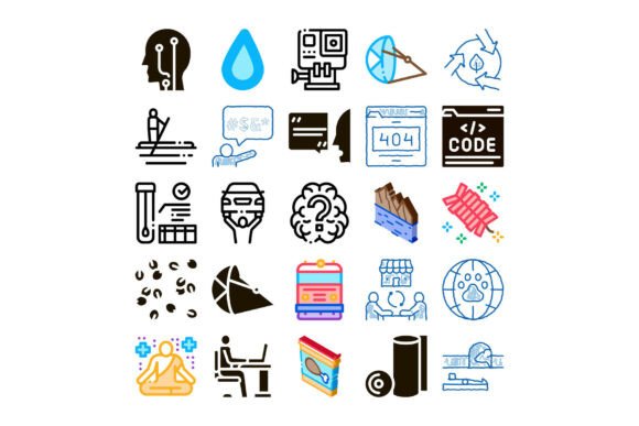 Multiple Outline Icons Representing Web: A Visual Toolkit for Modern Digital Projects