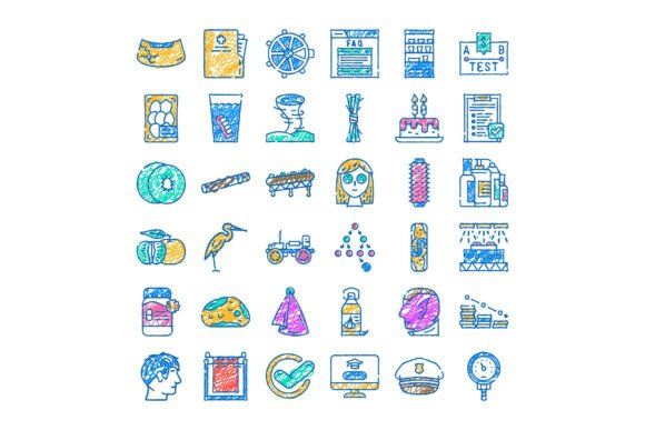 Scribble Style Icons: A Versatile Visual Language for Modern Design