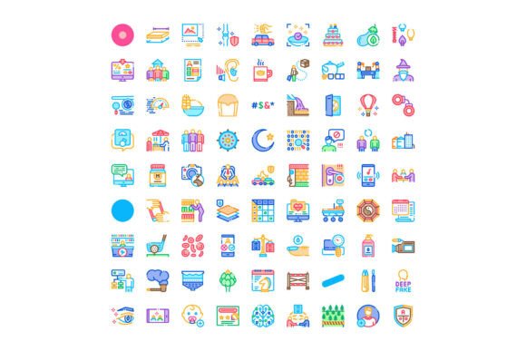 Unlocking Creativity with the Diverse Collection of Colorful Conceptual Icons