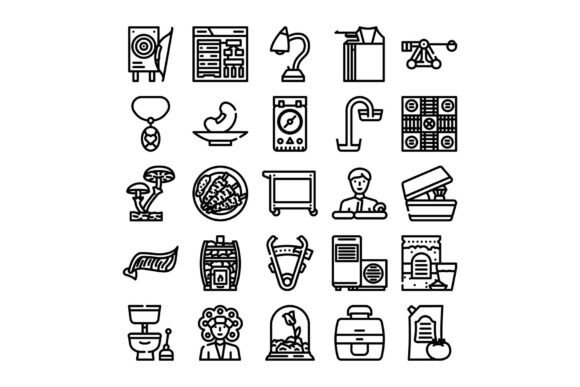 Unlocking the Power of Various Outlined Icons Representing Obje in Modern Design